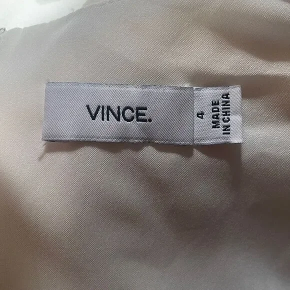 Vince V Neck White Mini Dress 4 - Picture 6 of 9